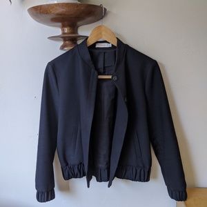 Cuyana Wool Bomber Jacket Black Size Sm